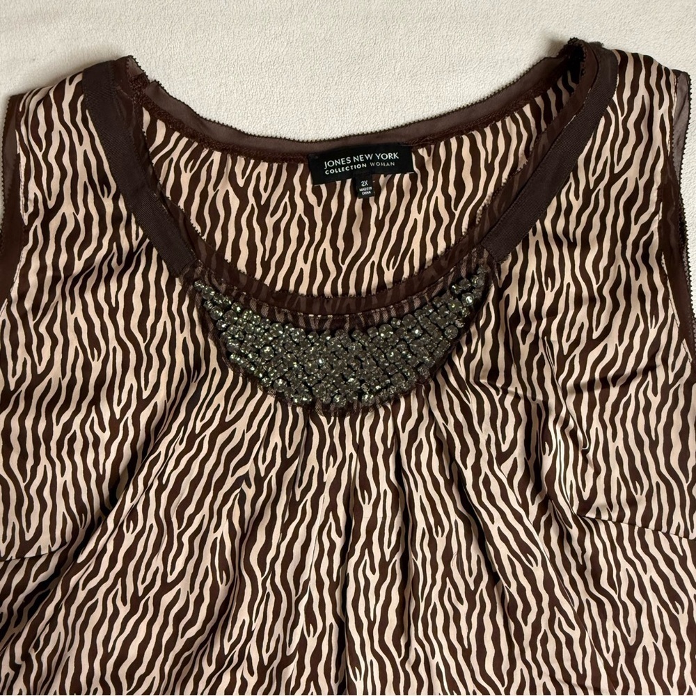 Jones New York Jewel Neck Tank Top - Picture 4 of 7